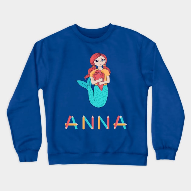 Enlaporation Mermaid Anna Crewneck Sweatshirt by DePit DeSign